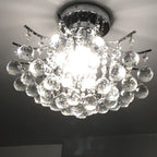 Crystal Chandelier Ceiling Light Modern Mini Flush Mount