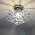 Crystal Chandelier Ceiling Light Modern Mini Flush Mount
