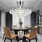 Crystal Chandelier Ceiling Light Modern Mini Flush Mount