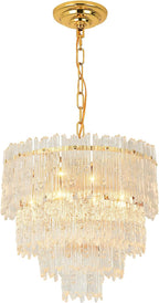 Crystal Chandelier Chrome Round Glass Pendant Light