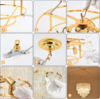Crystal Chandelier Chrome Round Glass Pendant Light