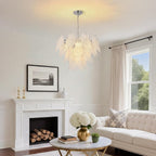 Crystal Chandelier Chrome Round Glass Pendant Light Raindrop