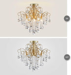 Crystal Chandelier Flushmount Ceiling Light Modern Lighting