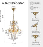 Crystal Chandelier Flushmount Ceiling Light Modern Lighting