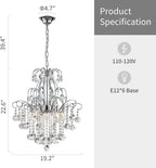 Crystal Chandelier Flushmount Ceiling Light Modern Lighting
