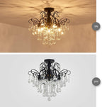 Crystal Chandelier Flushmount Ceiling Light Modern Lighting