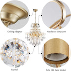 Crystal Chandelier Flushmount Ceiling Light Modern Lighting