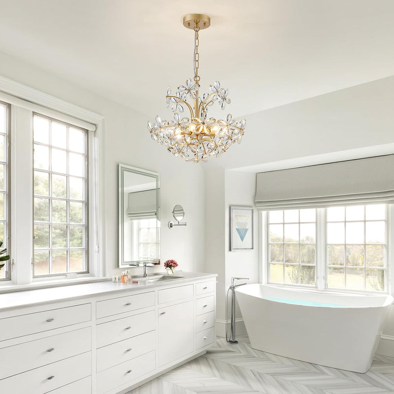 Crystal Chandelier Flushmount Ceiling Light Modern Lighting