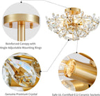 Crystal Chandelier Flushmount Ceiling Light Modern Lighting