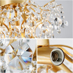 Crystal Chandelier Flushmount Ceiling Light Modern Lighting