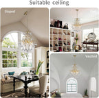 Crystal Chandelier Flushmount Ceiling Light Modern Lighting