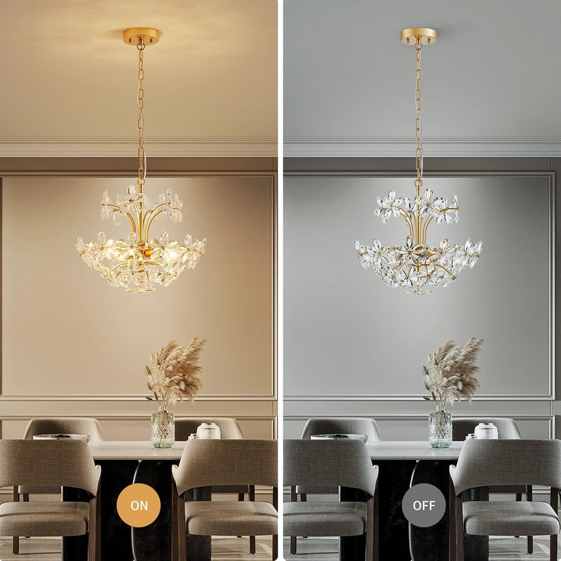 Crystal Chandelier Flushmount Ceiling Light Modern Lighting