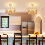 Crystal Chandelier Flushmount Ceiling Light Modern Lighting