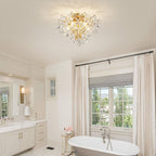Crystal Chandelier Flushmount Ceiling Light Modern Lighting