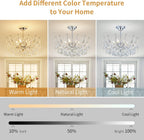 Crystal Chandelier Flushmount Ceiling Light Modern Lighting