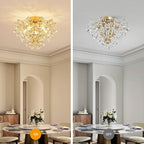 Crystal Chandelier Flushmount Ceiling Light Modern Lighting