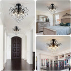 Crystal Chandelier Flushmount Ceiling Light Modern Lighting