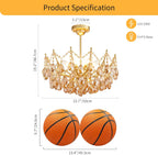 Crystal Chandelier Flushmount Ceiling Light Modern Lighting