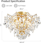 Crystal Chandelier Flushmount Ceiling Light Modern Lighting