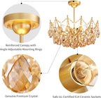 Crystal Chandelier Flushmount Ceiling Light Modern Lighting