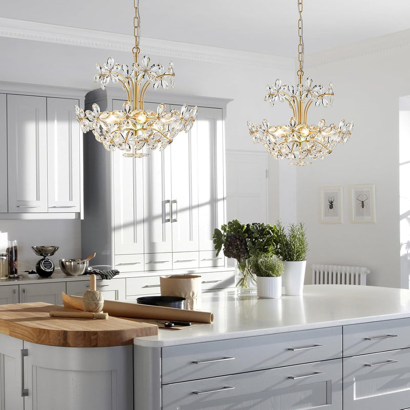 Crystal Chandelier Flushmount Ceiling Light Modern Lighting
