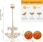 Crystal Chandelier Flushmount Ceiling Light Modern Lighting