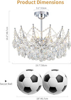 Crystal Chandelier Flushmount Ceiling Light Modern Lighting