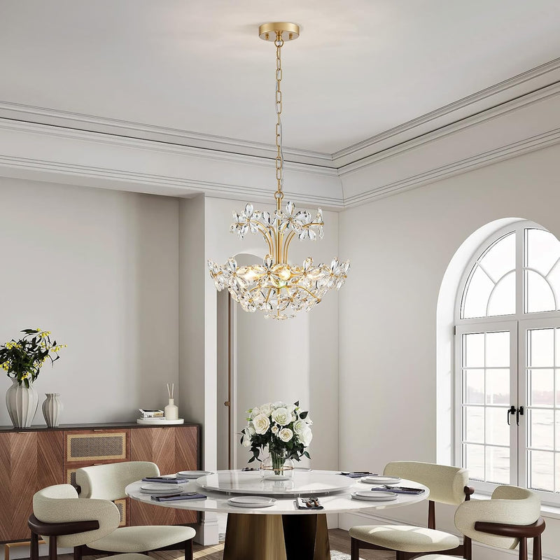 Crystal Chandelier Flushmount Ceiling Light Modern Lighting