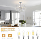 Crystal Chandelier Flushmount Ceiling Light Modern Lighting