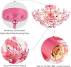 Crystal Chandelier Flushmount Ceiling Light Modern Lighting