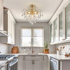 Crystal Chandelier Flushmount Ceiling Light Modern Lighting