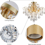 Crystal Chandelier Flushmount Ceiling Light Modern Lighting