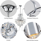 Crystal Chandelier Flushmount Ceiling Light Modern Lighting