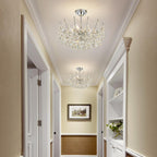 Crystal Chandelier Flushmount Ceiling Light Modern Lighting