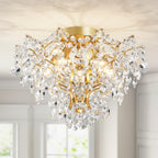Crystal Chandelier Flushmount Ceiling Light Modern Lighting