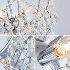 Crystal Chandelier Flushmount Ceiling Light Modern Lighting