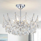 Crystal Chandelier Flushmount Ceiling Light Modern Lighting