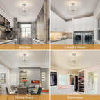 Crystal Chandelier Flushmount Ceiling Light Modern Lighting