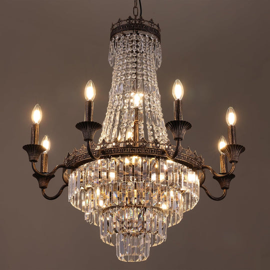 Crystal Chandelier for Dining Room 30.4" D Vintage