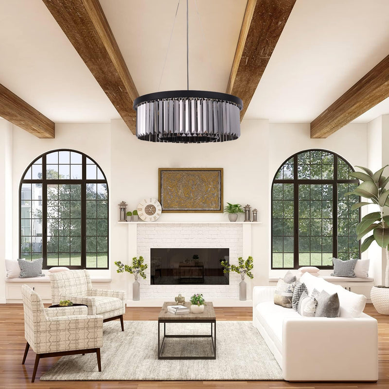 Crystal Chandelier for Foyer Dining Room 6 Lights