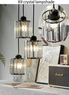 Crystal Chandelier for High Ceilings Modern Raindrop Pendant