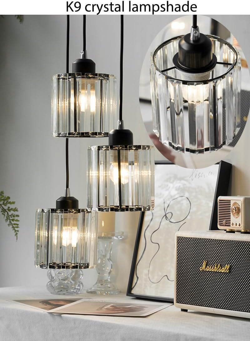 Crystal Chandelier for High Ceilings Modern Raindrop Pendant