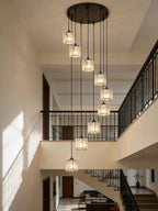 Crystal Chandelier for High Ceilings Modern Raindrop Pendant
