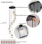 Crystal Chandelier for High Ceilings Modern Raindrop Pendant
