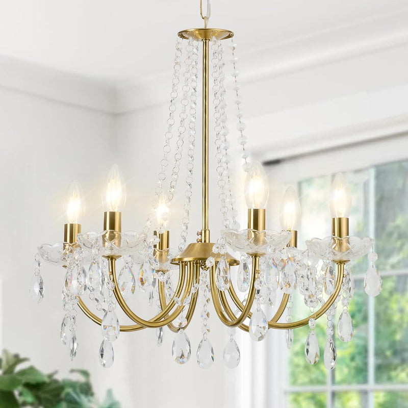 K9 Crystal Chandelier H 18.5" X W 21.3
