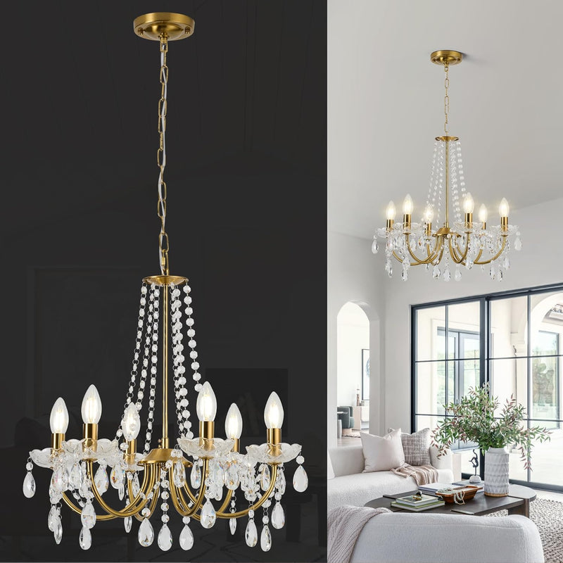 K9 Crystal Chandelier H 18.5" X W 21.3
