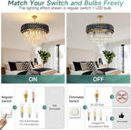 Crystal Chandelier Pendant Light Small Modern for Entryway