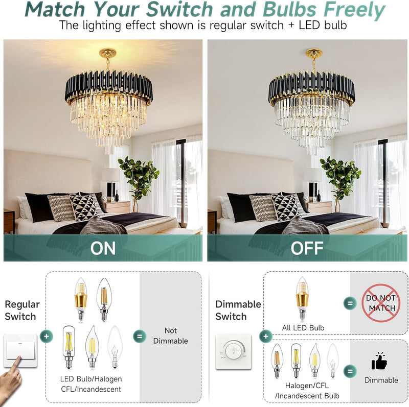 Crystal Chandelier Pendant Light Small Modern for Entryway