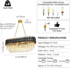 Crystal Chandelier Pendant Light Small Modern for Entryway