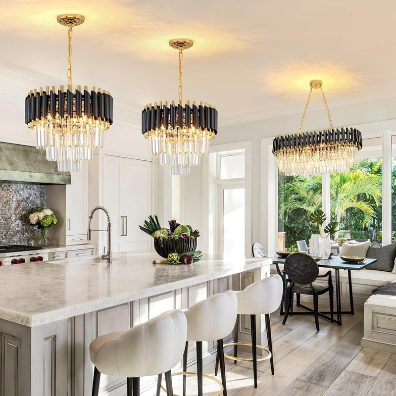 Crystal Chandelier Pendant Light Small Modern for Entryway